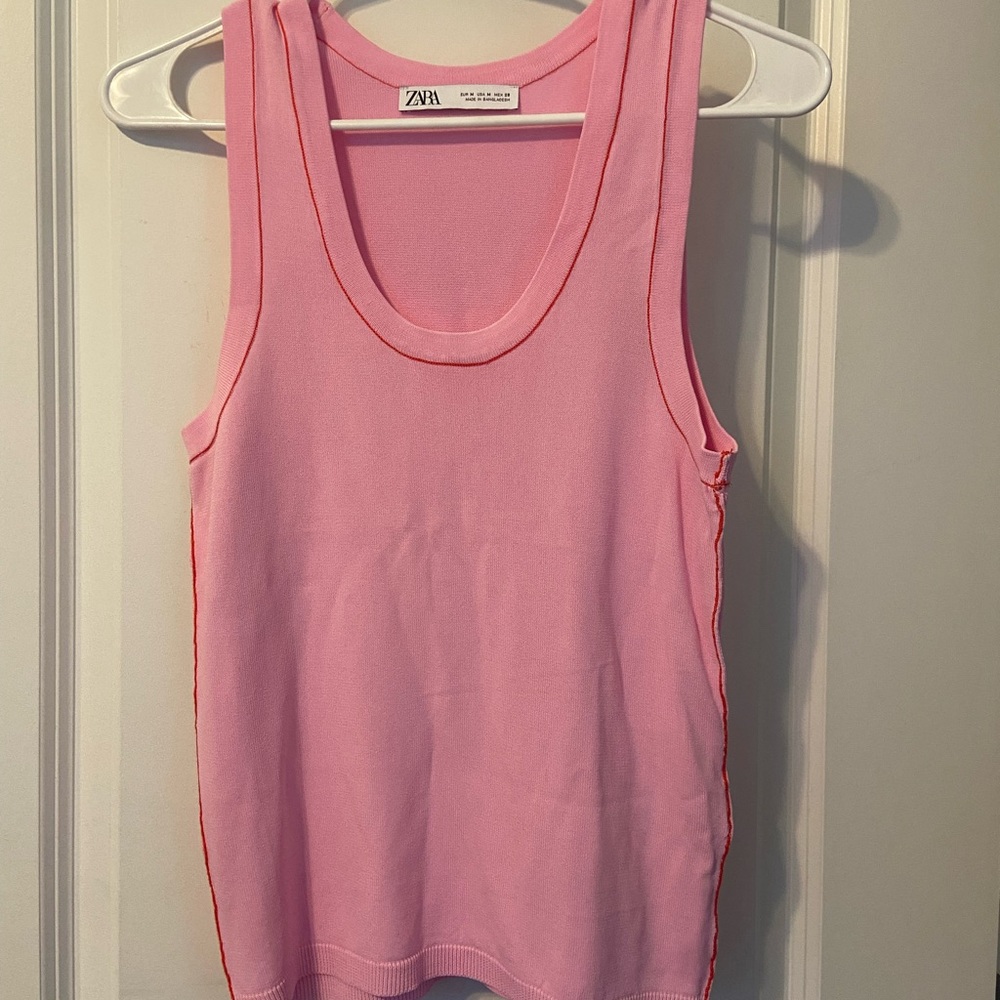 Zara Pink Sleeveless Women's Top